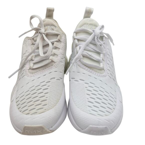 Nike Air Max 270 Lace-Up Sneakers Shoes Unisex Kids White Size US4Y EU36 - Picture 2 of 11